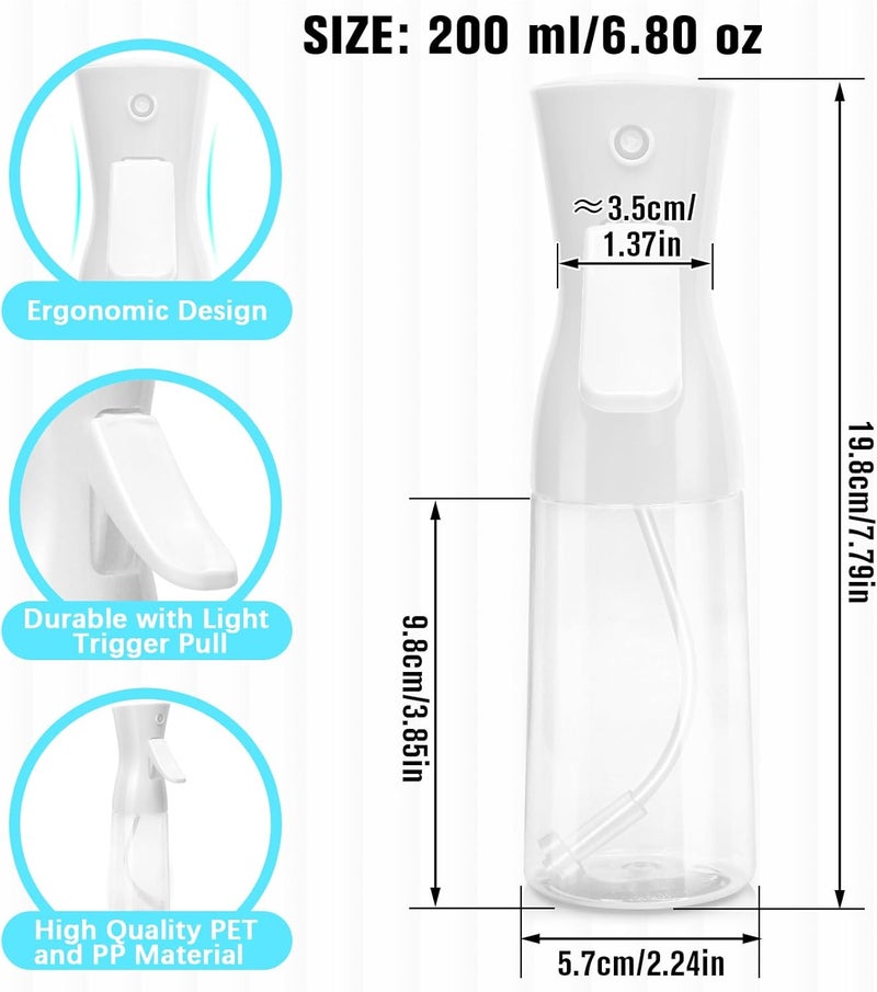 Fun Gift Spray Bottle For Hair,Continuous Water Mister for Hairstyling, Salons, Cleaning, Plants,Essential Oil Scents,Ultra Fine Mist Sprayer,6.8 OZ /200 ML-White(Christmas Gifts) - Image 2